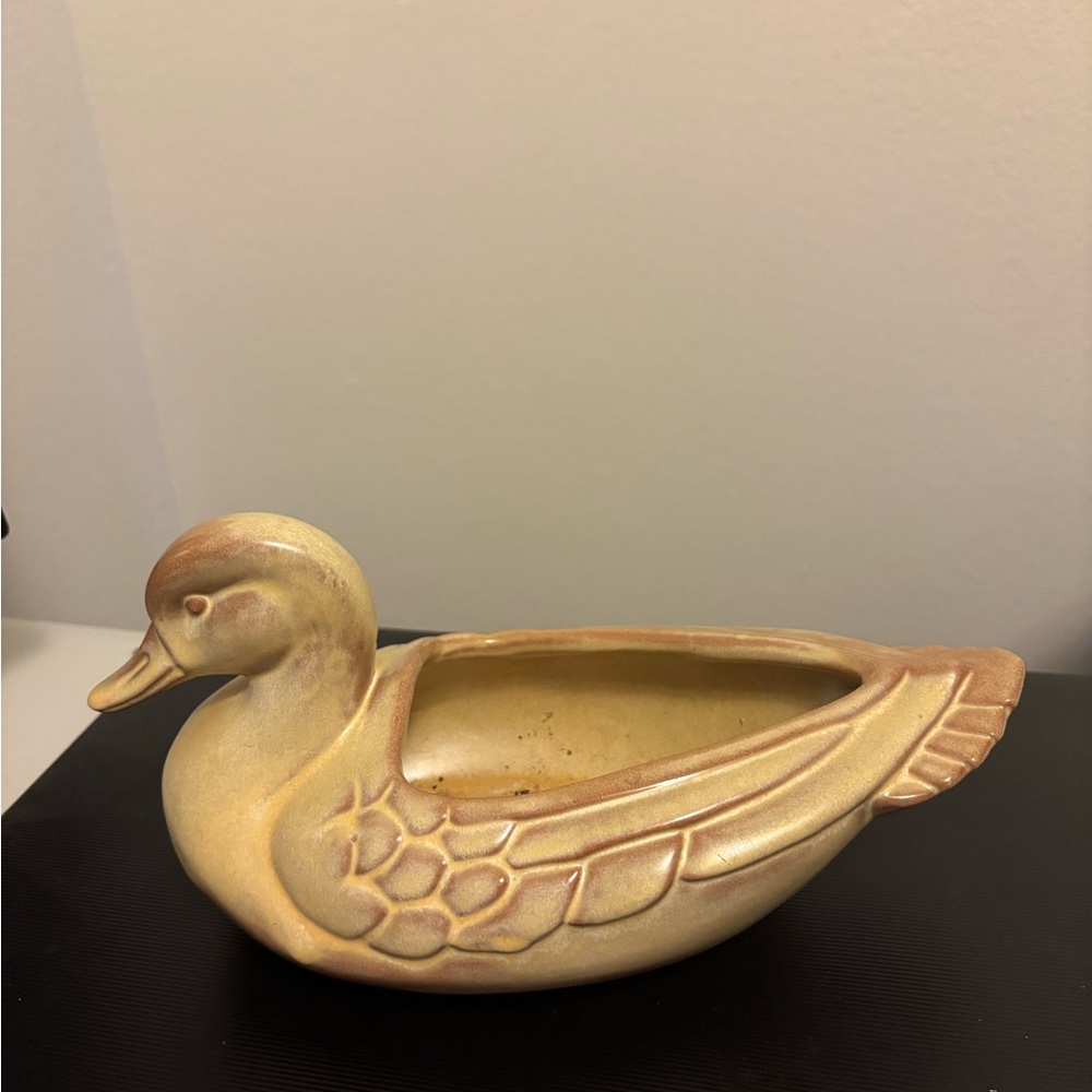 Elegant ‘Frankoma’ Duck Figurine - Desert Gold